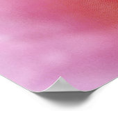 ピンクのローズマクロ抽象芸術の露 ポスター (角)