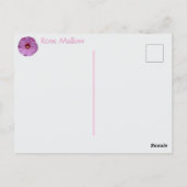 ピンクのローズマロー花写真植物館 ポストカード (裏面)