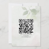 ピンクのローズユーカリの水結婚色のテンプレート 招待状 (裏面)