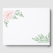 ピンクのローズユーカリ多肉性の葉バルミツワー ゲストブック (裏面)