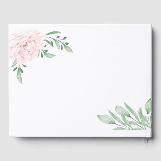 ピンクのローズユーカリ多肉性の葉バルミツワー ゲストブック (裏面)