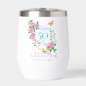 ピンクのローズリボン 50歳の誕生日 (正面)