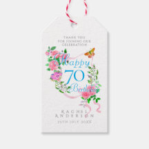 ピンクのローズリボン 70歳の誕生日