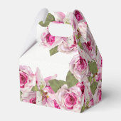 ピンクのローズリリー結婚パール フェイバーボックス (裏面サイド)