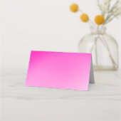 ピンクのローズ結婚グリッター プレイスカード (裏面)