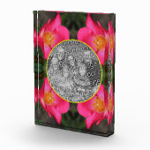 ピンクのローズ花びらフレーム独自の作成 フォトブロック (右)