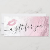 ピンクのローズ金ゴールドグリッター唇の大理石メイクアップアーティスト (正面)