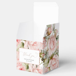 ピンクのローズ&グ離れリネリーズの結婚かわいい子 フェイバーボックス