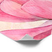 ピンクのロータス結婚インディアンの歓迎サイン ポスター (角)