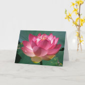 ピンクのロータス – グリーティングカード (黄色い花)