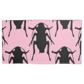 ピンクのローチピローケースの枕ケース 枕カバー (正面)