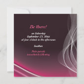 ピンクのロードバイク結婚バイクもしくは自転車に乗る人 招待状 (裏面)