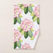 ピンクのロードパターン バスタオルセット (ハンドタオル)