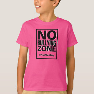 ピンクのワイシャツ日をいじめているアンチいじめる地帯無しShir Tシャツ