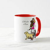 ピンクのワイシャツ2の実験室のお母さん マグカップ (正面右)