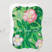 ピンクのワイルドバラの花の秘密の庭のカスタマイズ (正面/裏面)