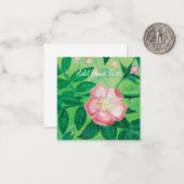 ピンクのワイルドバラの花の秘密の庭のカスタマイズ ノートカード (正面/裏面インサイチュ)