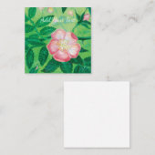 ピンクのワイルドバラの花の秘密の庭のカスタマイズ ノートカード (正面/裏面)