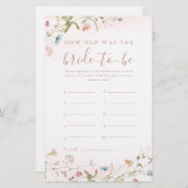 ピンクのワイルドフラワーのボホ新婦の試合はいくつだった (正面/裏面)