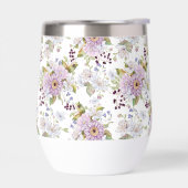 ピンクのワイルドフラワーの花柄のフェミニンなデザイン (左面)