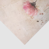 ピンクのワイルドフラワーウォータカラーの切り離し 薄葉紙 (詳細)