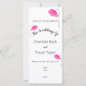 ピンクのワイルドフラワーウォータカラーアート カード (裏面)