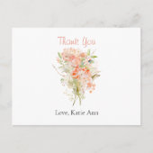 ピンクのワイルドフラワーウォーターのカラーフローラ ポストカード (正面)