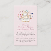 ピンクのワイルドフラワーエンクロージャカード エンクロージャーカード (正面)