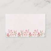 ピンクのワイルドフラワーガーデンおむつラッフルエンクロージャー エンクロージャーカード (裏面)