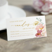 ピンクのワイルドフラワーキャンディシャワーゲームカードの数 プレイスカード