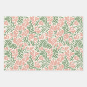 ピンクのワイルドフラワーズ包装紙 ラッピングペーパーシート (正面3)