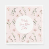 ピンクのワイルドフラワーセージ緑の緑の水色 スタンダードランチョンナプキン (正面)