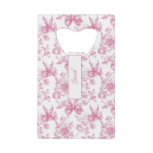 ピンクのワイルドフラワーティーブライダルシャワーの感謝 クレジットカード栓抜き (裏面)