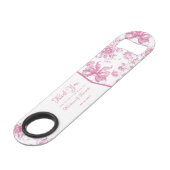 ピンクのワイルドフラワーティーブライダルシャワー感謝 スピード栓抜き (正面アングル)