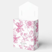 ピンクのワイルドフラワーティーブライダルシャワー フェイバーボックス (オープン)
