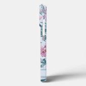 ピンクのワイルドフラワーベビーブルーパステルフラワーパターン Case-Mate iPhoneケース (裏面 / 左)