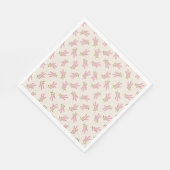 ピンクのワイルドフラワーボタニカル フラワープレttyパーティー スタンダードランチョンナプキン (角)