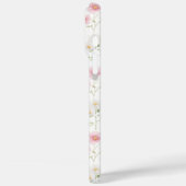 ピンクのワイルドフラワー水彩モノグラム Case-Mate iPhoneケース (裏面 / 左)
