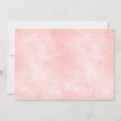 ピンクのワイルドフラワー ベビーシャワー フォト 招待状 (裏面)