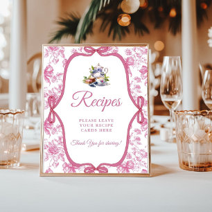 ピンクのワイルドフラワー 料理をシェアしよう! 結婚前のお祝いパーティー ポスター