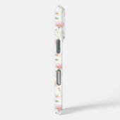 ピンクのワイルドフラワー・水彩・モノグラム Case-Mate iPhoneケース (裏面 / 右)