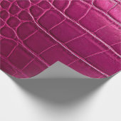 ピンクのワニの肌の質感 ラッピングペーパー (角)