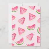 ピンクのワ watermelon ベイビーシャワー 招待状 (裏面)