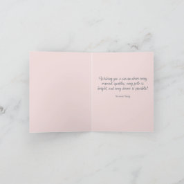 ピンクのヴァナゴン折り紙ホリデーカード シーズンカード