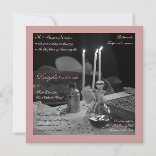 ピンクのヴァフティシ 招待状 (正面)