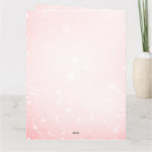 ピンクのヴィンテージすてきサンタ笑顔顔クリスマス カード (裏面)