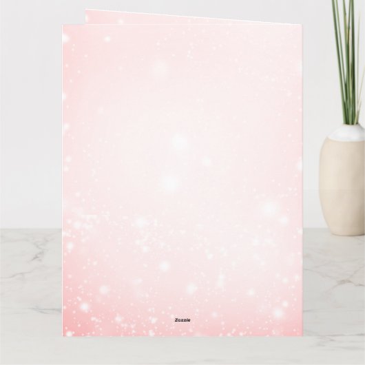 ピンクのヴィンテージすてきサンタ笑顔顔クリスマス カード (裏面)