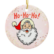 ピンクのヴィンテージすてきサンタ笑顔顔クリスマス