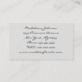 ピンクのヴィンテージのばら色の名刺 名刺 (裏面)