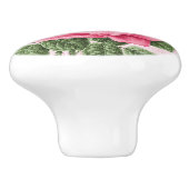 ピンクのヴィンテージのバラのガーリーな陶磁器のノブ セラミックノブ (側面)